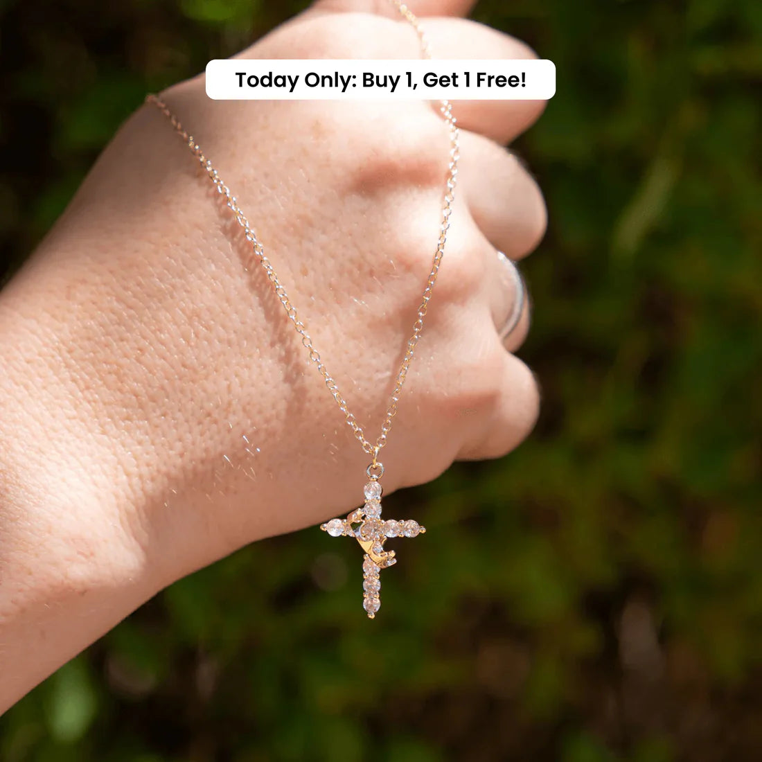Cyber Sale - Faith Crowned Cross Necklace 👑