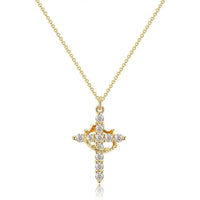 👑Crowned in Faith Cross Necklace (Gold & Silver)