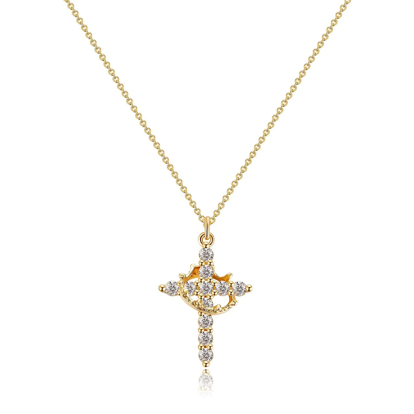 Cyber Sale - Faith Crowned Cross Necklace 👑