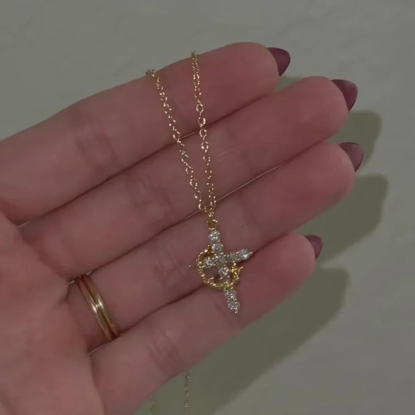 Cyber Sale - Faith Crowned Cross Necklace 👑