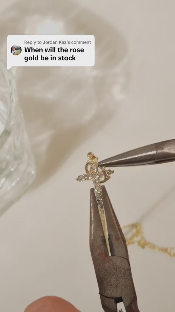 👑Crowned in Faith Cross Necklace (Gold & Silver) video